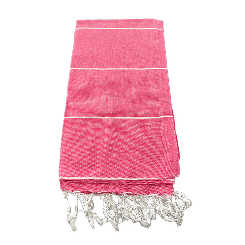 Deluxe Hamam-, Strand- und Saunatuch 100 x 180 cm, 100% Baumwolle-Rosa