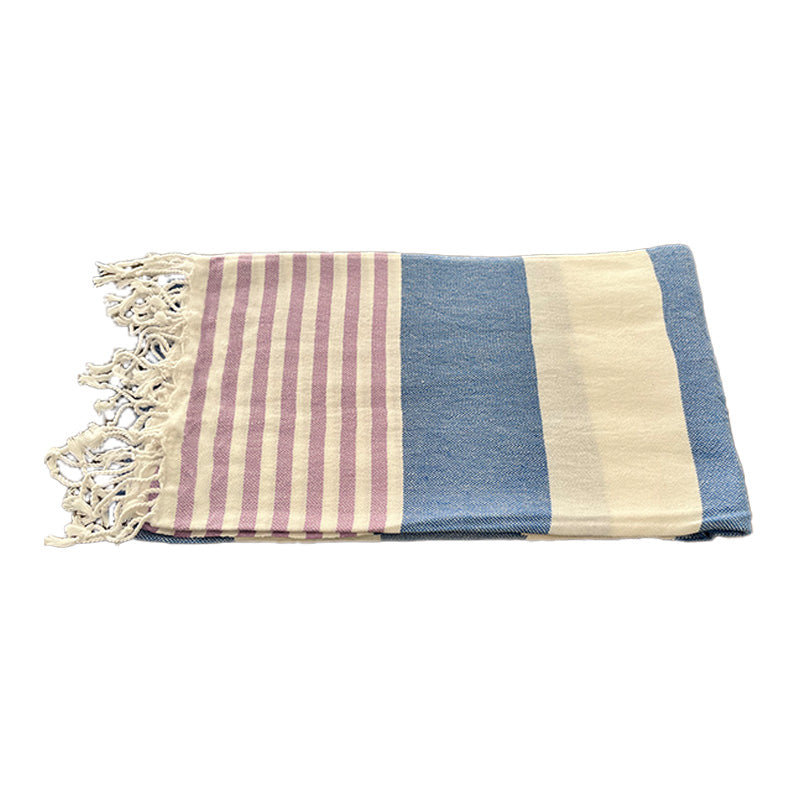 Deluxe Hamam-, Strand- und Saunatuch 100 x 180 cm, 100% Baumwolle-Blau